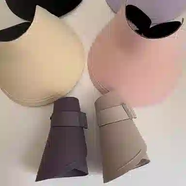 冠辉 夏季一体无痕超轻遮阳帽防紫外线大帽檐沙滩运动帽空顶遮阳帽女防紫外线遮阳大檐运动户外空顶太阳帽 锦纶 防晒帽 男女同款情侣款