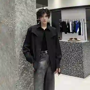 大卫贝肯 美式高街基础纯色简约复古小众经典青年日常通勤宽松透气时尚百搭高级感长袖衬衫 男女同款