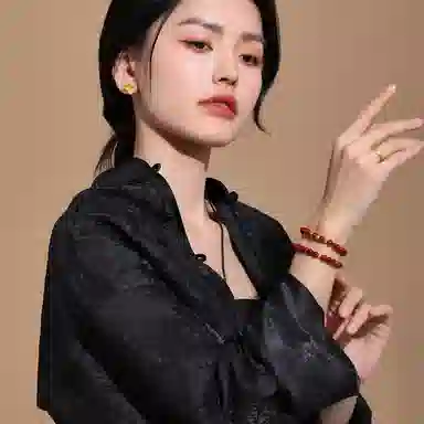 壹仟俩 诸事顺利转运 新中式国潮风高级感小众经典设计#好运 朱砂 玉石手串 女款