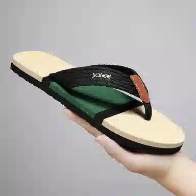 雅鹿优选 时尚潮流休闲百搭街头居家沙滩 橡胶底 防磨防滑人字拖鞋 男款