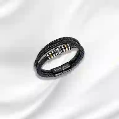 大唐国鼎 民族风磁扣小众时尚简约设计潮酷个性小众高级感森系高级感本命年财运 好运 皮革 手环 男款