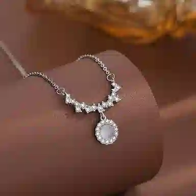 【S925银|精选高品质】 金师傅 闪耀紫藤花锁骨链 时尚森系 梦幻繁花精致气质优雅甜美百搭 小众轻奢高级#好运 玉髓 项链 女款