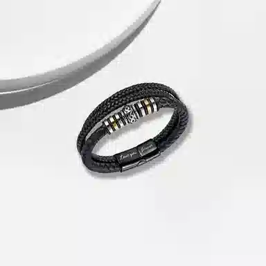 大唐国鼎 民族风磁扣小众时尚简约设计潮酷个性小众高级感森系高级感本命年财运 好运 皮革 手环 男款