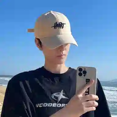 优幽兰 时尚百搭大头围显脸小休闲百搭韩版防紫外线遮阳帽美式辣妹街头复古字母刺绣太阳帽子 棉 鸭舌帽 男女同款情侣款