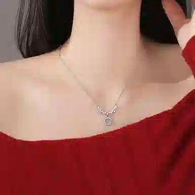 【S925银|精选高品质】 金师傅 闪耀紫藤花锁骨链 时尚森系 梦幻繁花精致气质优雅甜美百搭 小众轻奢高级#好运 玉髓 项链 女款