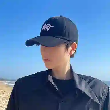 优幽兰 时尚百搭大头围显脸小休闲百搭韩版防紫外线遮阳帽美式辣妹街头复古字母刺绣太阳帽子 棉 鸭舌帽 男女同款情侣款