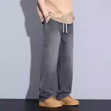 羽浅 青少年美式复古水洗裤子牛仔裤 男女同款