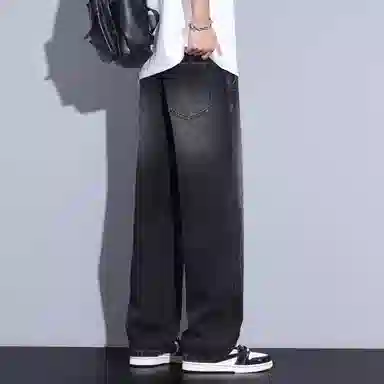 羽浅 青少年美式复古水洗裤子牛仔裤 男女同款