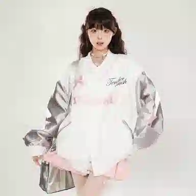 运动休闲学院风高级感落肩长袖日常学生通勤单排扣时尚宽松个性设计柔软舒适百搭外套美式高街潮流棒球服 男女同款