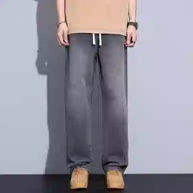 羽浅 青少年美式复古水洗裤子牛仔裤 男女同款