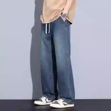 羽浅 青少年美式复古水洗裤子牛仔裤 男女同款
