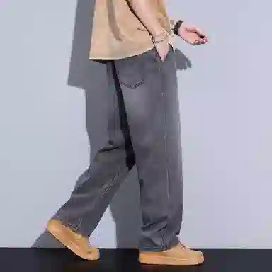 羽浅 青少年美式复古水洗裤子牛仔裤 男女同款