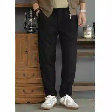 唔刃 四面弹垂感直筒裤抗皱休闲裤 男款