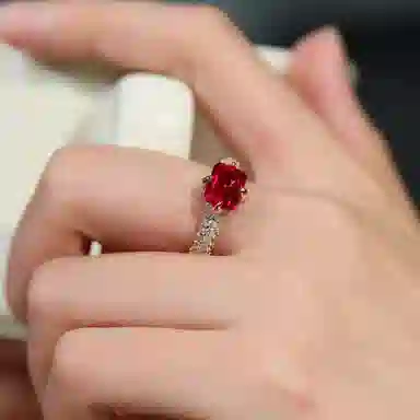 金杰福 半壁江山方切系列气质简约高级款 培育钻 钻石戒指 女款