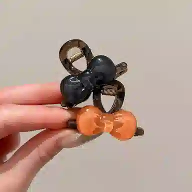 水中玉 蝴蝶结抓夹高级感发卡后脑勺小号夹子鲨鱼夹发饰侧边夹头饰 亚克力 发夹 女款