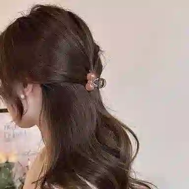 水中玉 蝴蝶结抓夹高级感发卡后脑勺小号夹子鲨鱼夹发饰侧边夹头饰 亚克力 发夹 女款