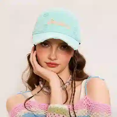 杨同学 美式大脸帽 美式英文 棉 鸭舌帽 男女同款情侣款