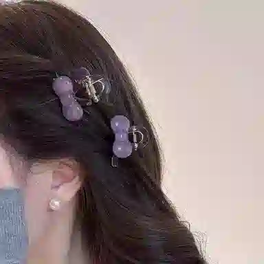 水中玉 蝴蝶结抓夹高级感发卡后脑勺小号夹子鲨鱼夹发饰侧边夹头饰 亚克力 发夹 女款