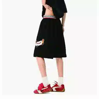 PANDA ADEVIL Sausage Dog Embroidered Shorts