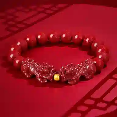 壹仟俩 天禄瑞兽 招财转运 新中式国潮小众本命年 #好运 朱砂 手串 女款