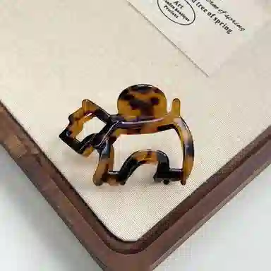 蒙妮 醋酸镂空小狗抓夹 树脂 发夹 男女同款情侣款