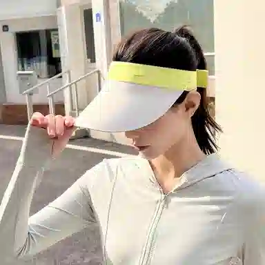 冠辉 夏季大檐无痕空顶帽运动户外遮阳帽防紫外线空顶超轻便无痕空顶遮阳帽运动跑步抗紫外线骑行太阳帽 锦纶 防晒帽 男女同款情侣款