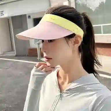 冠辉 夏季大檐无痕空顶帽运动户外遮阳帽防紫外线空顶超轻便无痕空顶遮阳帽运动跑步抗紫外线骑行太阳帽 锦纶 防晒帽 男女同款情侣款