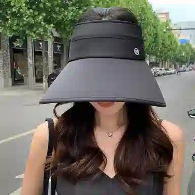 稻草人 夏季遮脸遮阳 防紫外线 大帽檐显脸小 简约百搭 聚酯纤维 防晒帽 女款