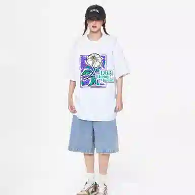 Dunhuang Vintage Cotton Floral Tee