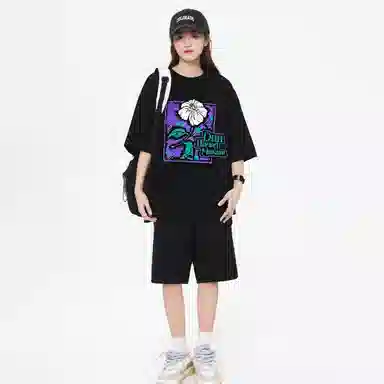 Dunhuang Vintage Cotton Floral Tee