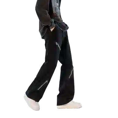 PANDA ADEVIL Cleanfit Wide-Leg Pants Black