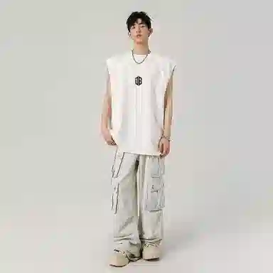 大卫贝肯 日系简约纯色经典基础款百搭跑步健身亲肤柔软透气宽松圆领无袖背心 男女同款