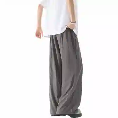 哲源 美式复古纯色简约直筒休闲裤 男女同款
