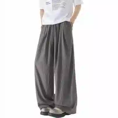哲源 美式复古纯色简约直筒休闲裤 男女同款