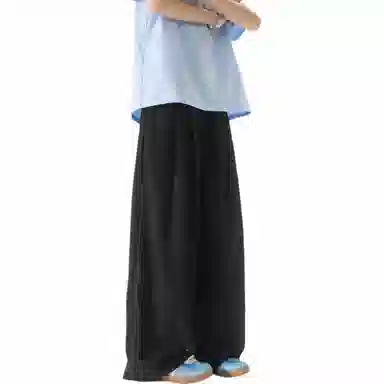 哲源 美式复古纯色简约直筒休闲裤 男女同款