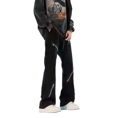 PANDA ADEVIL Cleanfit Wide-Leg Pants Black