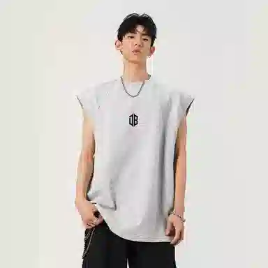 大卫贝肯 日系简约纯色经典基础款百搭跑步健身亲肤柔软透气宽松圆领无袖背心 男女同款