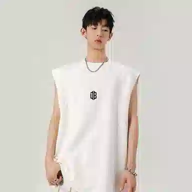 大卫贝肯 日系简约纯色经典基础款百搭跑步健身亲肤柔软透气宽松圆领无袖背心 男女同款
