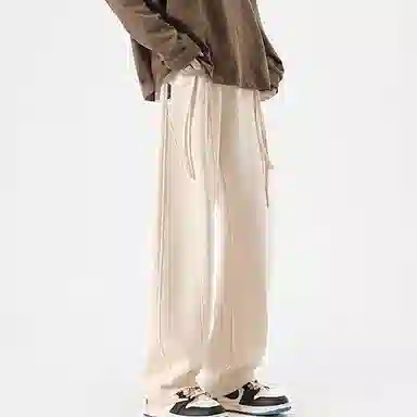 童先森 阔腿薄款宽松垂感美式高街休闲裤 男款