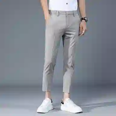 羽浅 薄款时尚百搭修身透气简约商务小脚休闲裤 男女同款
