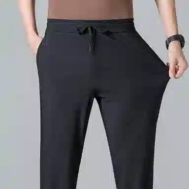 老爷车 纯色高弹直筒宽松休闲裤 男款