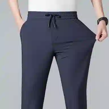 老爷车 纯色高弹直筒宽松休闲裤 男款