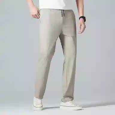老爷车 纯色高弹直筒宽松休闲裤 男款