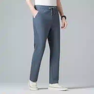 老爷车 纯色高弹直筒宽松休闲裤 男款
