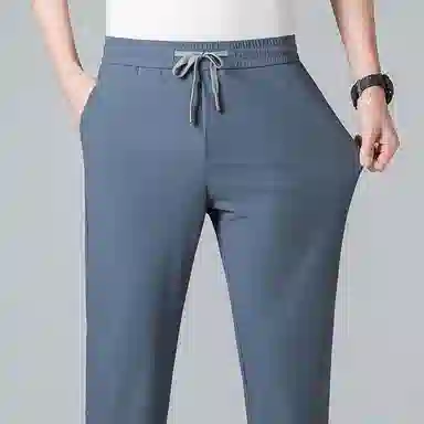 老爷车 纯色高弹直筒宽松休闲裤 男款