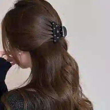 水中玉 人鱼姬醋酸小号抓夹高级感精致发卡发量少头饰 亚克力 发夹 女款