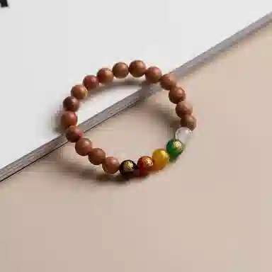 阿七 五路财神转运珠 招财纳福打磨盘串 桃木 手串 男女同款情侣款