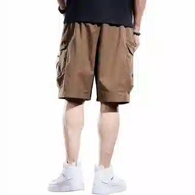 贵色 夏季 美式户外山系冰丝凉感潮流运动休闲五分工装短裤 男女同款