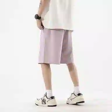 海尔斯 美式高街户外纯色百搭中腰宽松系带休闲短裤 男款