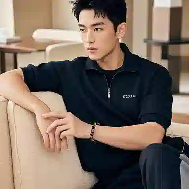 【纳福醒狮】 印象眸 平安喜乐转运珠素圈多财多福诸事顺利时尚通勤风新中式简约百搭#好运 黑曜石 手串 男款